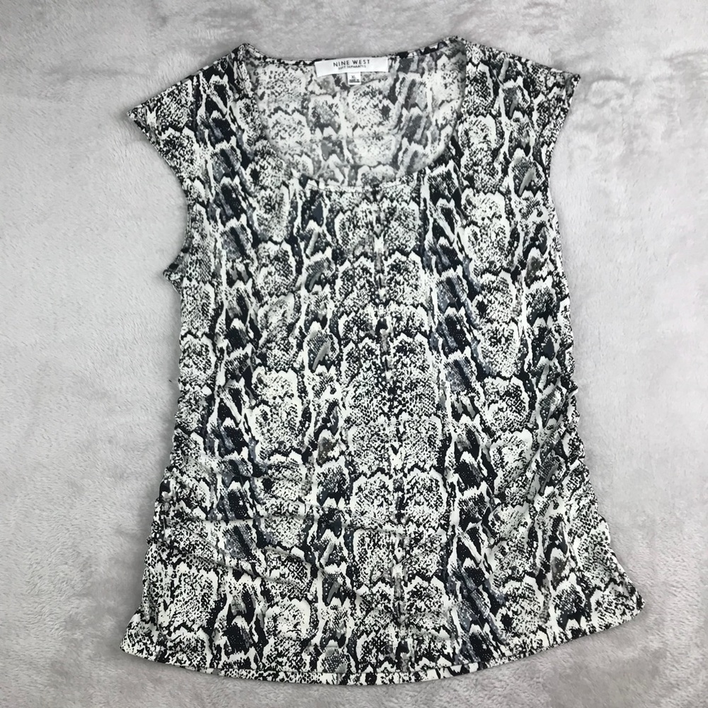 Nine West Suit Essentials Snake Print Top